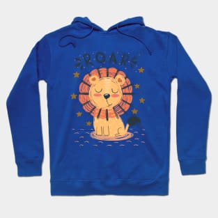 lion roar cartoon Hoodie